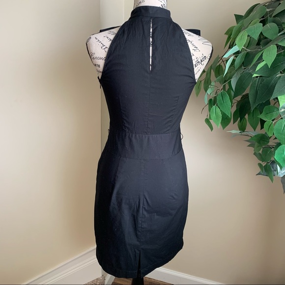 Express Ruffle Sleeveless Tuxedo Dress Black Sz 0 - Picture 9 of 15